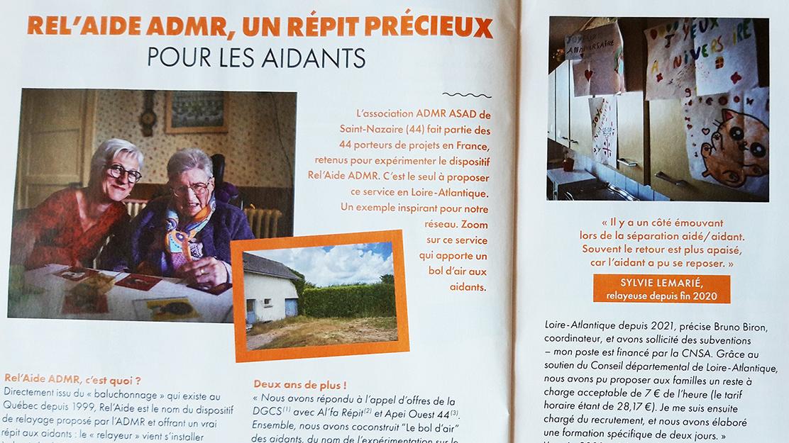 Image d'illustration de l'actualité REL'AIDE ADMR, UN REPIT PRECIEUX POURS LES AIDANTS